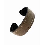 Waji's The Grit - Kara Style Leather Bracelet / Leather Cuff - Mud Brown - AMT-MUDBROWN-CUFF