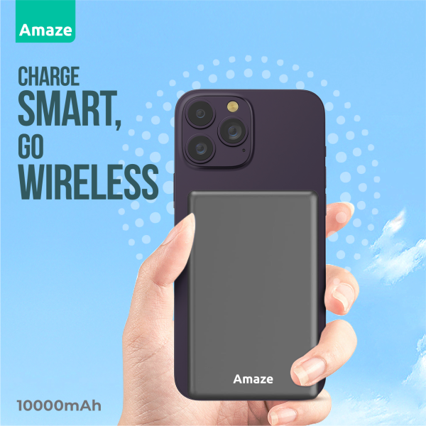 Amaze A245 Maglite Wireless Power Bank 10000mAh 20W - Grey - BIS - Image 3