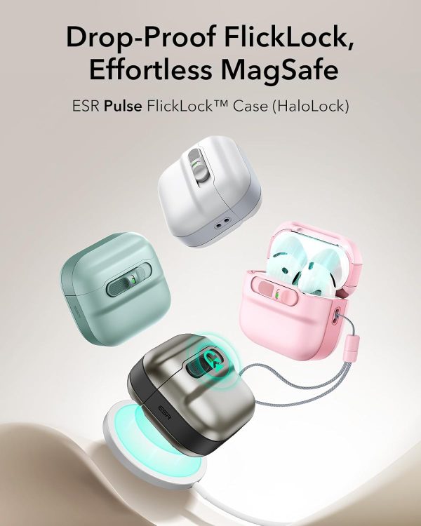61ENPs-hF7L._AC_SL1500_ AirPods 4 ESR Pulse Magnetic Flicklock Case HaloLock - Black - Image 8