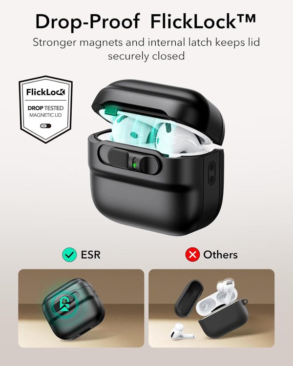 61VOWJQ7JVL._AC_SL1500_ AirPods 4 ESR Pulse Magnetic Flicklock Case HaloLock - Black - Image 7