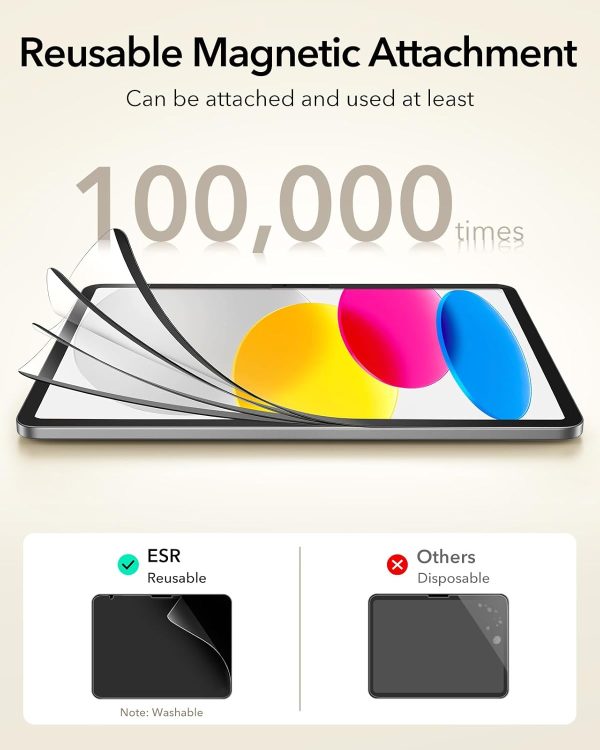 iPad 11 Gen A16 / 10 Gen A14 ESR Paper Feel Magnetic Screen Protector - 1 Pack - Image 5
