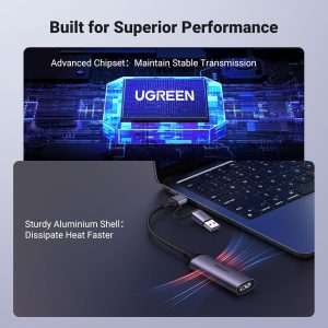Ugreen USB/Type C HD Video Capture Card 25854 - Grey - BIS - Image 2