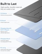 iPad Air 13 M2 / M3 ESR Flip Hybrid Case Pencil Holder - Black - Image 2