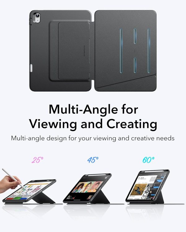 71Qj2ko+lIL._AC_SL1500_ iPad Air 11 M2 / M3 iPad Air 5th Gen M1 / iPad Air 4th Gen A14 Bionic ESR Flip Hybrid Case Pencil Holder - Purple - Image 7