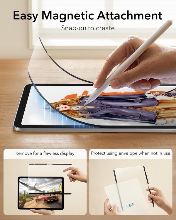 iPad 11 Gen A16 / 10 Gen A14 ESR Paper Feel Magnetic Screen Protector - 1 Pack - Image 7