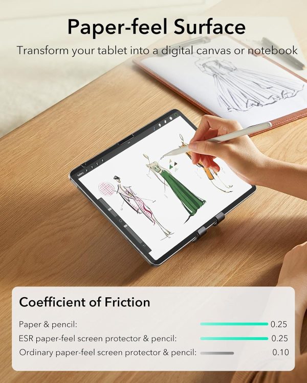 iPad 11 Gen A16 / 10 Gen A14 ESR Paper Feel Magnetic Screen Protector - 1 Pack - Image 6