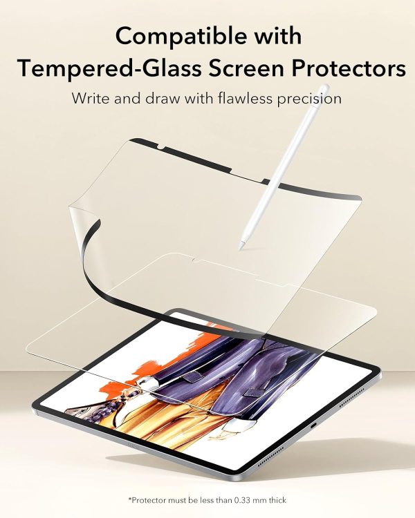 iPad 11 Gen A16 / 10 Gen A14 ESR Paper Feel Magnetic Screen Protector - 1 Pack - Image 3