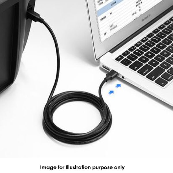 UGREEN USB2.0 to USB-B Square Port Printer Cable 10328 - 3M - Black - BIS - Image 2