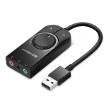 Ugreen Multi Function External Tuning Sound Card 40964 - Black - BIS