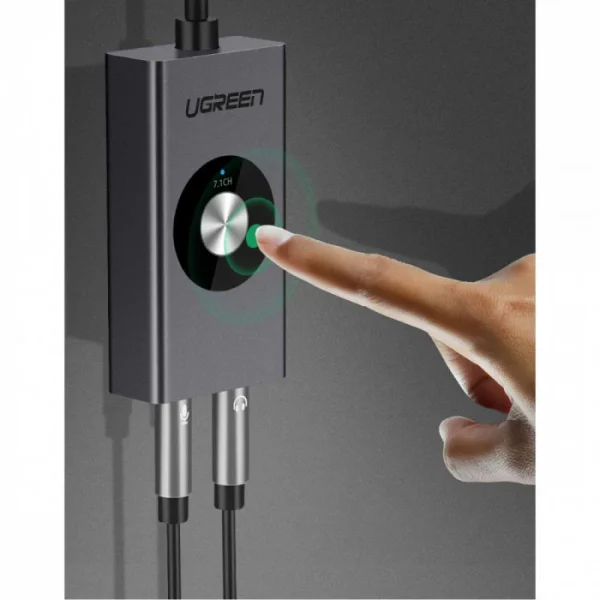 Ugreen 7 in 1 Multi Function External Sound Card 50711 - Grey - BIS - Image 5