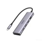 Ugreen 6 in 1 Type-C to HDMI 3-port USB3.0 SD/TF Multi Function Docking Station 60383 - Grey - BIS