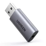 Ugreen External 2 in 1 Sound Card USB 2.0 to 3.5mm Headset 80864 - Grey - BIS