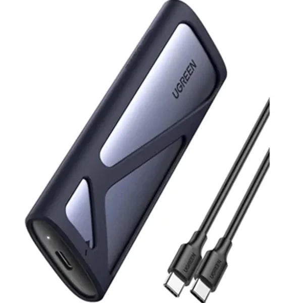 Ugreen M.2 SATA/NVME SSD Hard Drive Enclosure 15509 - Grey - BIS - Image 2