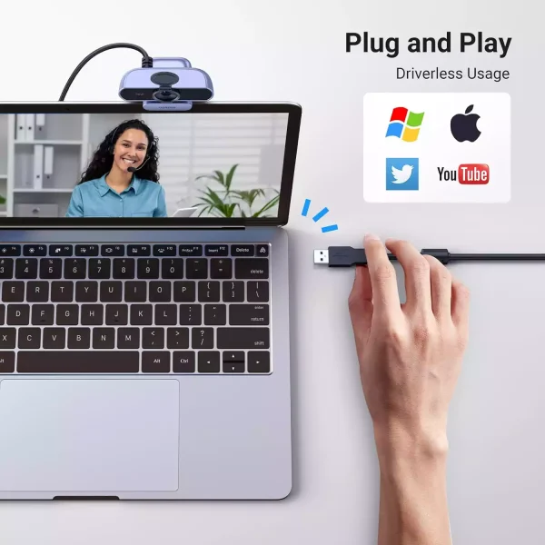 Ugreen 2K Webcam 25442 - Grey - BIS - Image 7