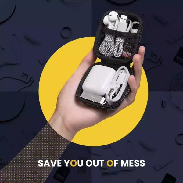 Ugreen Portable Earphone Storage Bag 75 Degree Thickened 70577 - Grey - BIS - Image 3