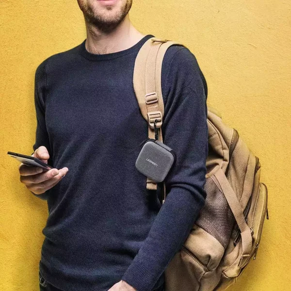 Ugreen Portable Earphone Storage Bag 75 Degree Thickened 70577 - Grey - BIS - Image 4