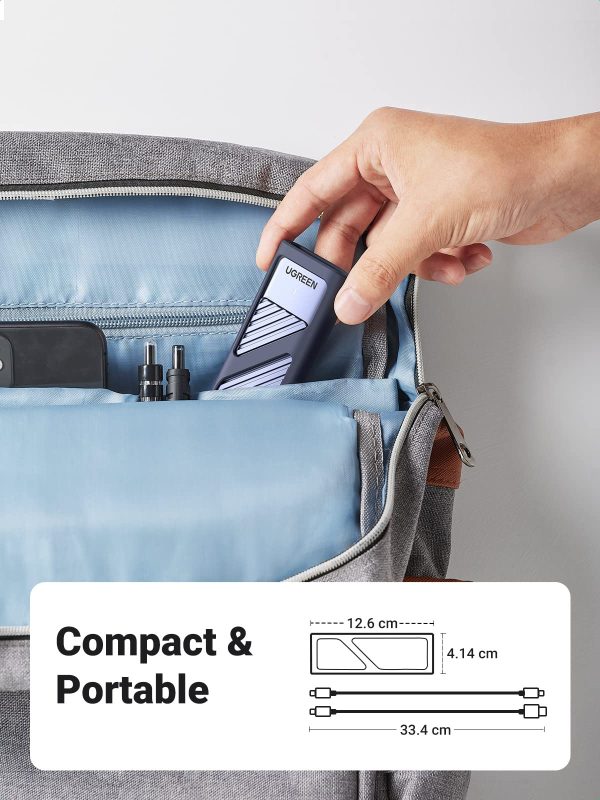 Ugreen 10Gbps M.2 NVMe SATA SSD Hard Drive Enclosure With 2 Cables 90408 - Black - BIS - Image 3