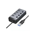 Ugreen USB 3.0 T0 4-Port Hub Adapter 5GBPS 90874 - Grey - BIS