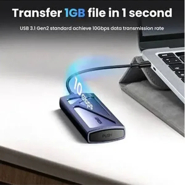 Ugreen M.2 SATA/NVME SSD Hard Drive Enclosure 15509 - Grey - BIS - Image 3