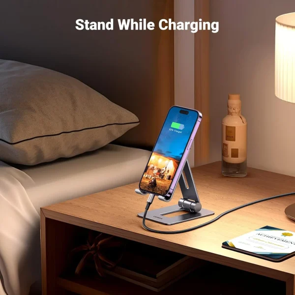 Ugreen Metal Desktop Folding Phone Stand 15608 - Grey - BIS - Image 3
