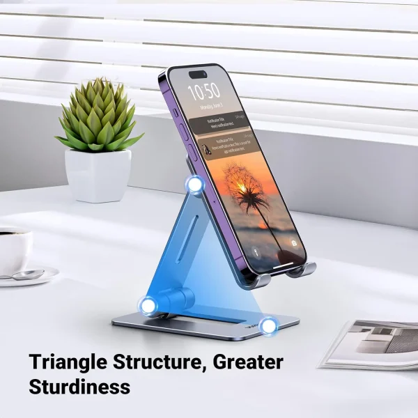 Ugreen Metal Desktop Folding Phone Stand 15608 - Grey - BIS - Image 5