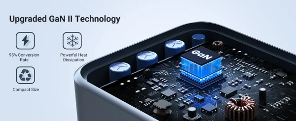 UGREEN Gallium Nitride Fast Charger 65W 20700 With Cable - Black - BIS - Image 3