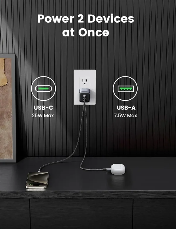 UGREEN GaN Infinity FAST CHARGER 35W 35108 - White - BIS - Image 3