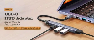 Ldnio DS-34C 4 in 1 USB C Hub Adapter - Grey - BB - Image 8