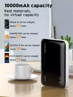 Ldnio PQ25 10000mAh 22.5W Fast Charging Power Bank - Black - BB - Image 4
