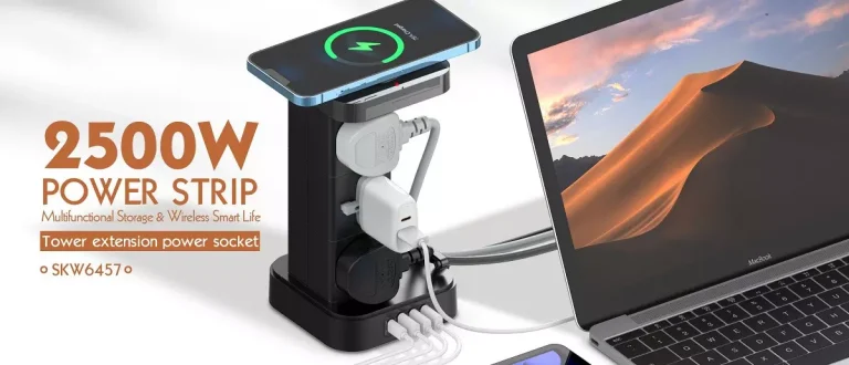 Ldnio SKW6457 6 AC Tower Extension Power Socket UK Plug - Black - BB - Image 10