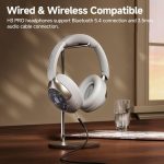 QCY H3 Pro Wireless Active Noise Cancellation Headphones - White - GC - Image 2