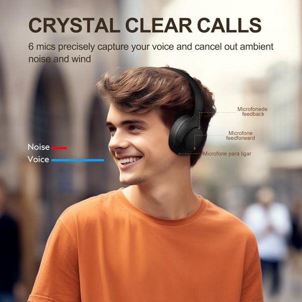 QCY H3 ANC Bluetooth Headphones - Black - GC - Image 2