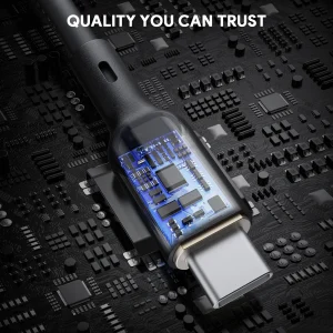 Aukey Circlet Blink 240W PD Soft Silicone Usb-C to Usb-C Cable 1.8m - CB-SCC242 - Black - Image 2
