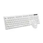 XO KB-02 2.4G Wireless Keyboard & Mouse Combo - White - GC