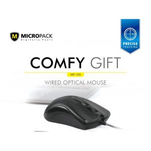 MicroPack USB Mouse M100 Comfy - Black - GC - Image 3