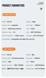 XO KB-03 Imitation Mechanical Wired Keyboard & Mouse - Black - GC - Image 6