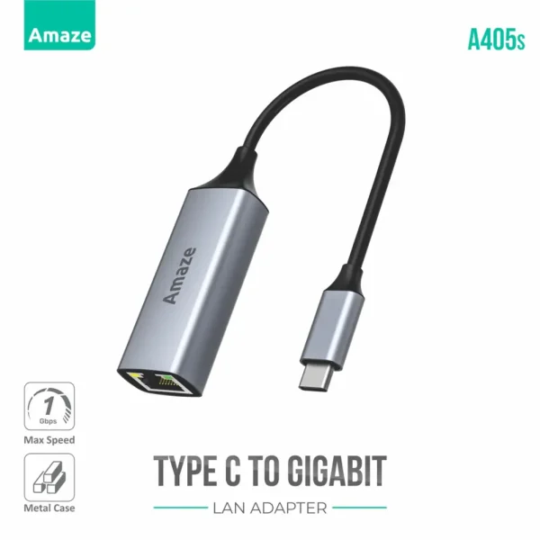 Amaze A405s Type-C To Gigabit Ethernet Adapter Best Price in Pakistan