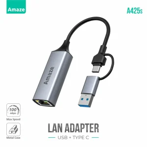 Amaze A425s Lan Adapter Usb + Type-C Best Price in Pakistan