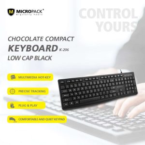 Micropack USB Keyboard K-206 - Black - GC - Image 8