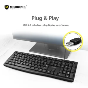 Micropack USB Keyboard K-206 - Black - GC - Image 4