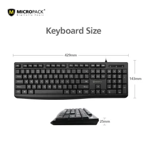 Micropack USB Keyboard K-206 - Black - GC - Image 2
