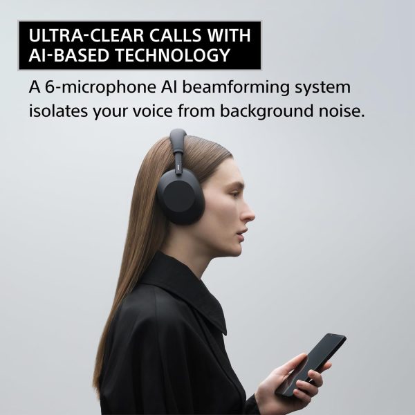 Sony WH-1000XM6 The Best Wireless Noise Canceling Headphones - Silver - Image 3