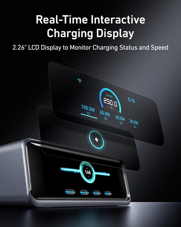 Anker Prime Charger 250w Smart Desktop Charging Station - Black - A2345341 - OP - Image 4