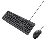 XO KB-03 Imitation Mechanical Wired Keyboard & Mouse - Black - GC