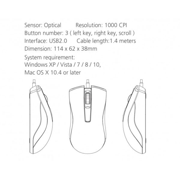 8037952ed5ad72062b2e728b3f4556d0 MicroPack USB Mouse M100 Comfy - Black - GC - Image 2