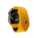 Waji's Apple Watch Strap - Pure Leather Strap 49 mm / 46 mm / 45 mm / 44 mm / 42 mm -  Mid Yellow - AMT-MY-AWS-02