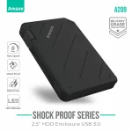 Amaze A209 SHOCK PROOF 2.5 HDD CASE USB 3.0 - Black - BIS