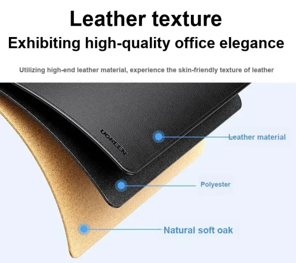 Ugreen Mouse Pad Leather Series 55446 - Black - BIS - Image 3