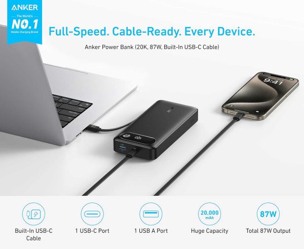 sg-11134208-7rdwa-m0v1rkz3ro5acb Anker Powerbank 20000mah 87w Built-In Usb-C Cable - Black - A1383H11 - OP - Image 7