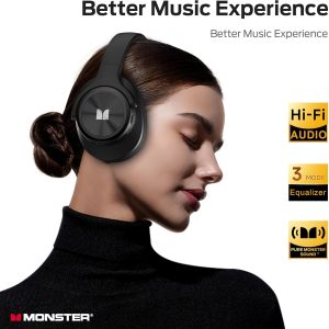 Monster Mission 200 Bluetooth Headphones - Black - GC - Image 7